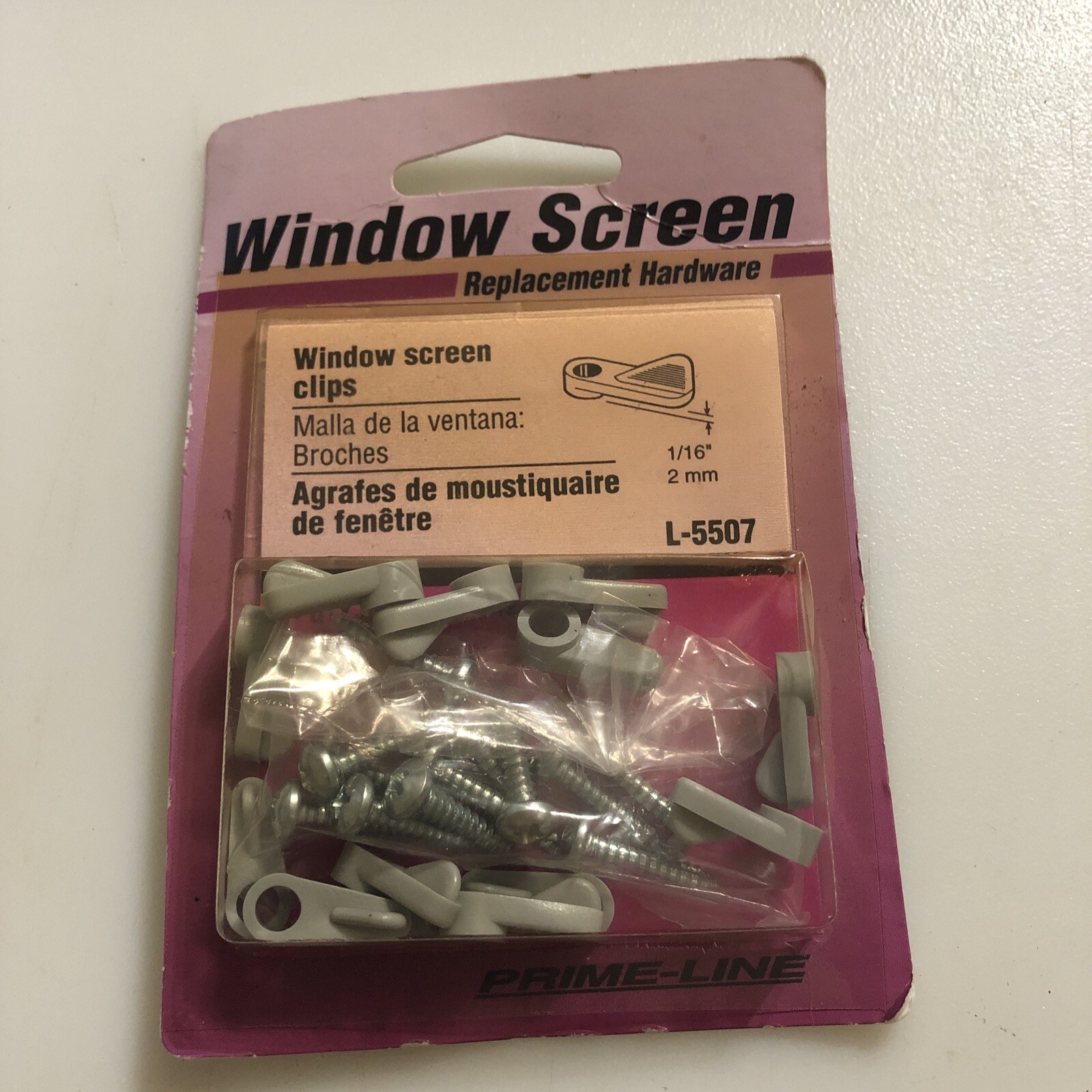Prime-Line L-5507 Flush Window Screen Clips – Gray Nylon With Screws Camper, RV