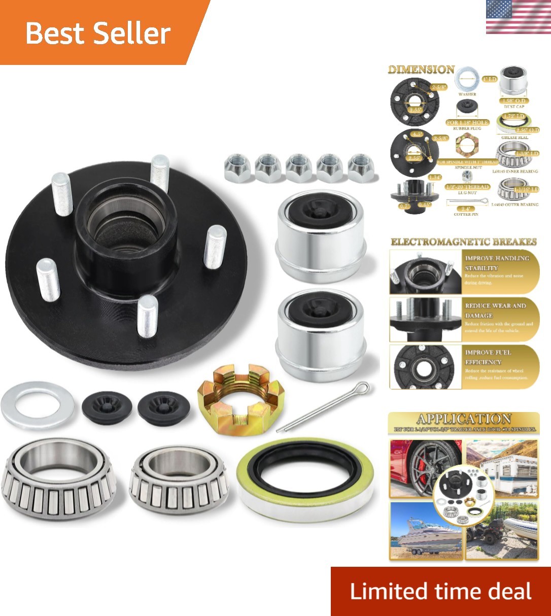 Essential 3500 lb Trailer Bearing Kit – Corrosion-Resistant, Easy Installation