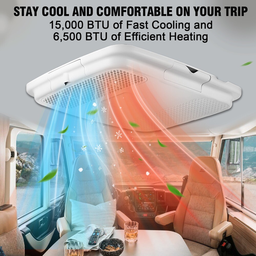 Treeligo 110V 15000BTU Heat&Cool Air Conditioner For Boat Van Camper RV Truck