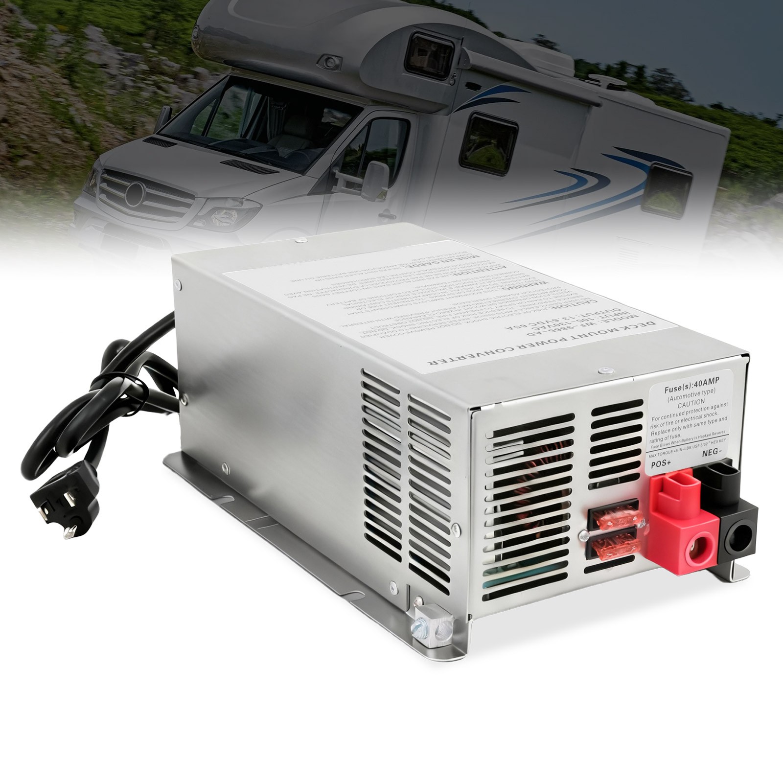 VLAND 55A Deck Mount Converter Charger | WF-9855 9800 Series | For RV Camper