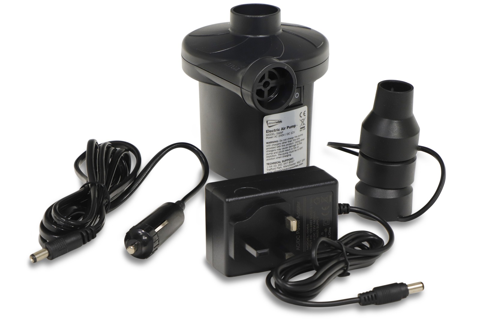 12V Electric Air Pump AC/DC Inflator Deflator Air Bed Mattress Boat Pools Toys