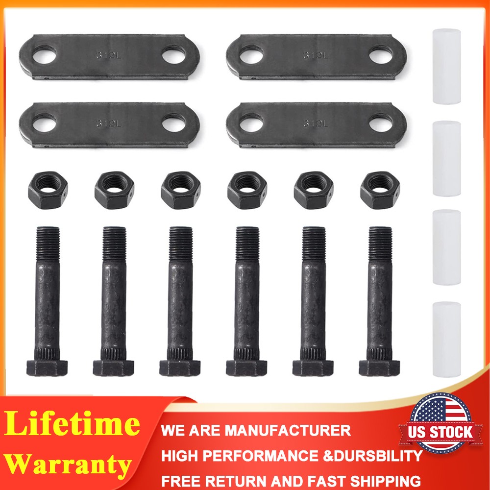 SPARKWHIZ Trailer Shackle Kit Tandem Axle Trailer Kit For Double Eye Spring NEW