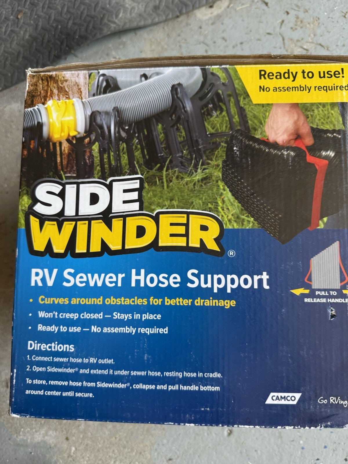 Side Winder Rv Sewer Hose Support