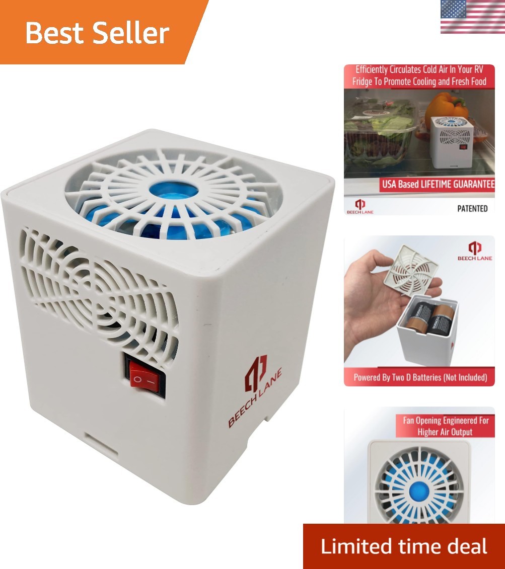 RV Fridge Fan, Patented, High Power 3,000 RPM Motor, Easy On and Off Switch, …