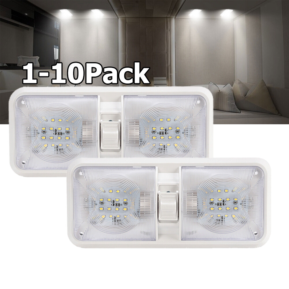 2-10x 12V Led RV Ceiling Dome Light RV Interior Lighting for Trailer Camper Boat