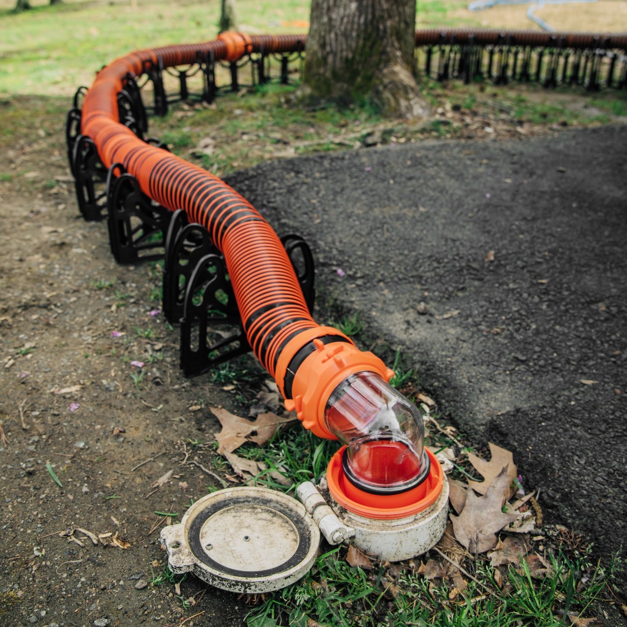 Camco Rhino Extreme 20ft RV Sewer Hose Kit with 4in1 Elbow and Caps 39867
