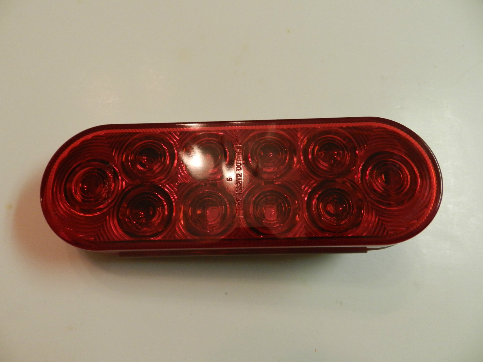 (2) RED 6″ Oval LED 10 Diode Tail Light w/grommet & plug Truck Trailer Optronics