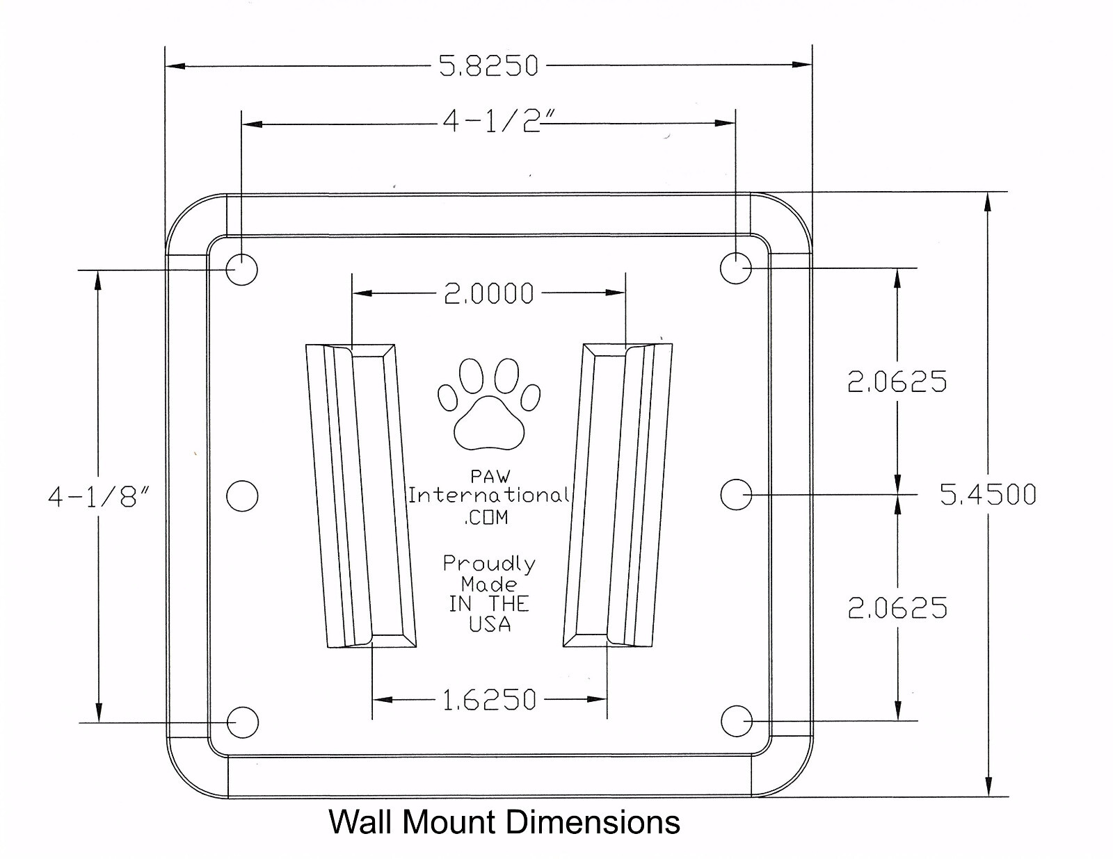 2 Piece Polymer TV Bracket Set for Campers and RVs by PAW International (Black)