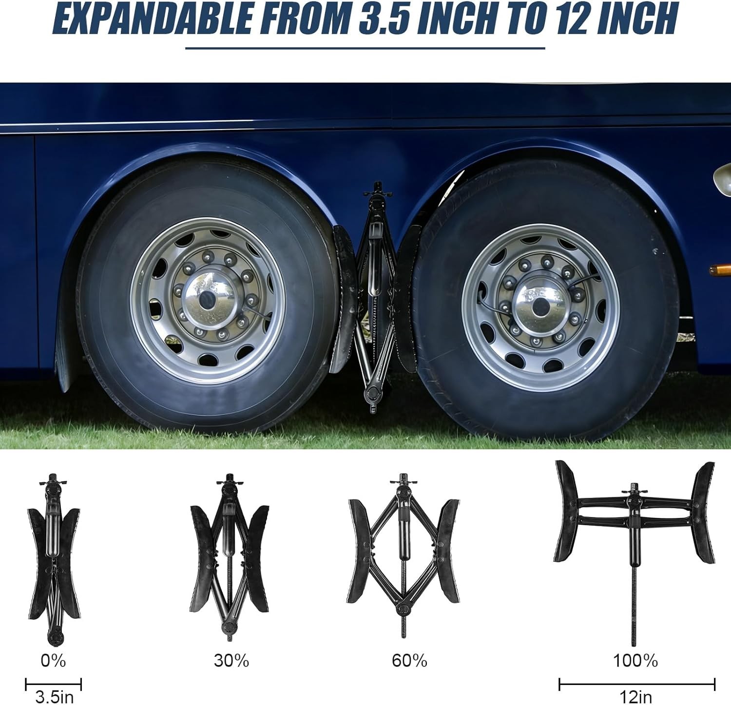RV X-Chock Wheel Stabilizer 2Pack Heavy Duty Camper Travel Trailer Tire Lock Kit