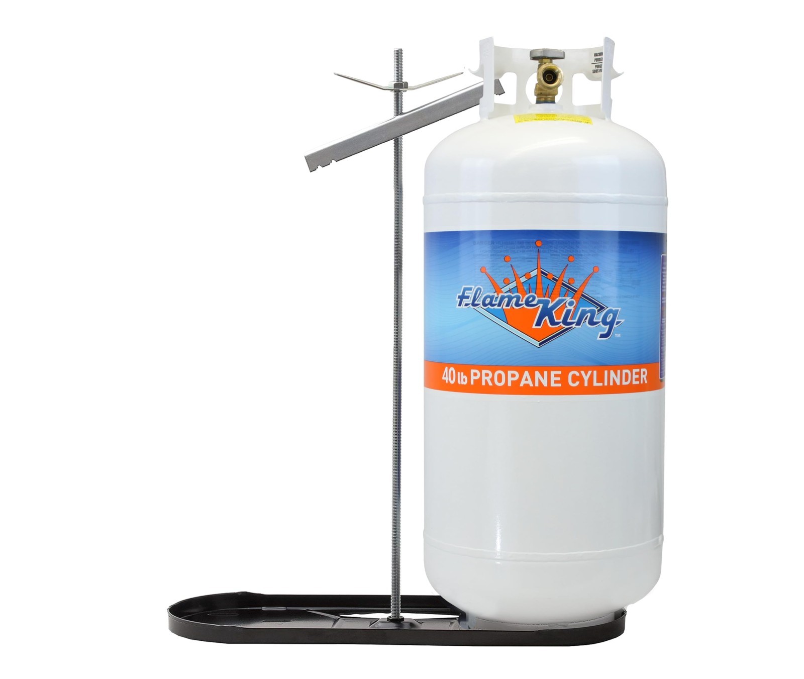 Flame King Dual RV Propane Tank Rack Holder for 40lb Cylinders KT40MNT