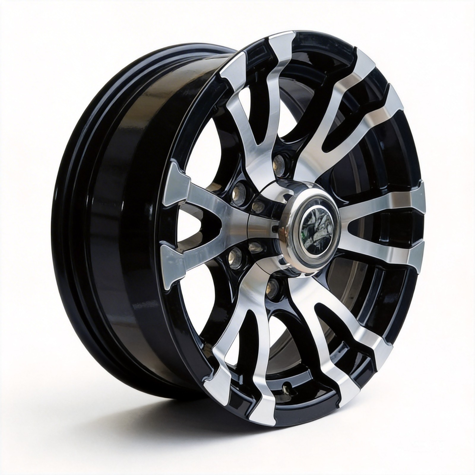 1pack Aluminum Trailer Wheel 15×6″ 6lugs on 5.5-2830 lbs Load, Free Center Cap