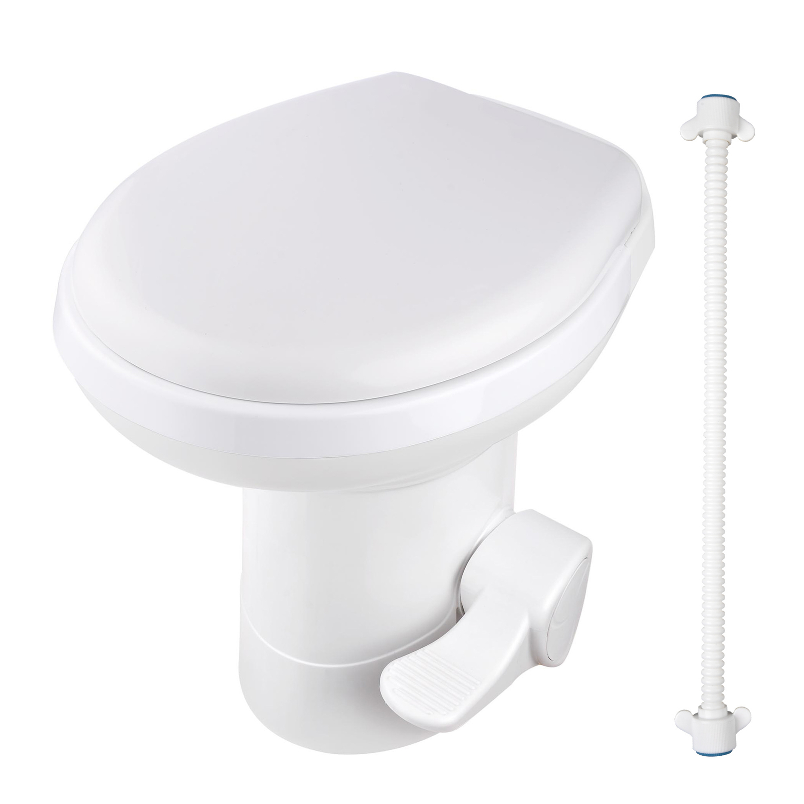 20″ RV Camper Toilet Foot Gravity Flush Pedal for Vehicle Boat Caraven Camping