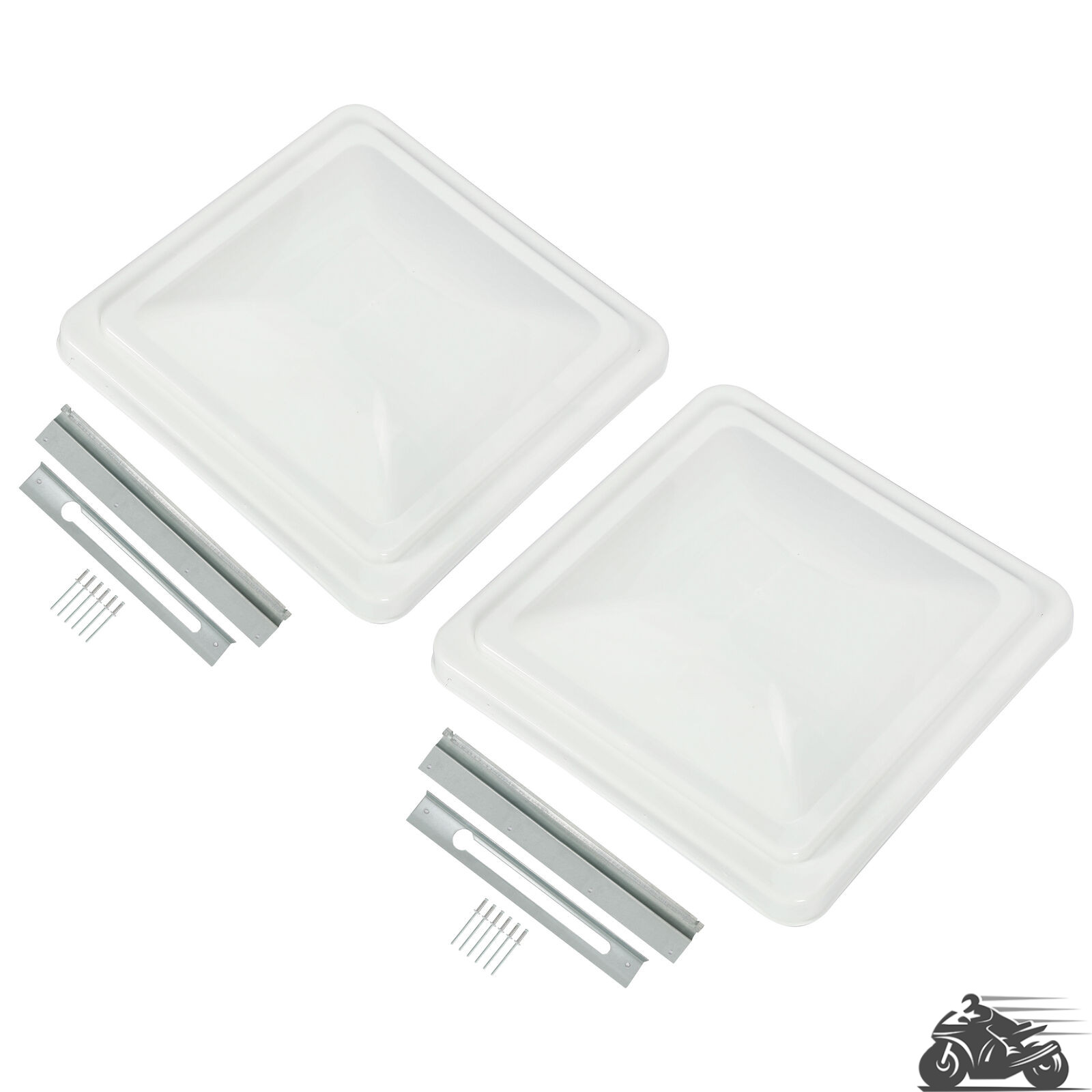 2 Pack RV Vent Covers Camper Roof Replacement Trailer Ventline White 14″ x 14″