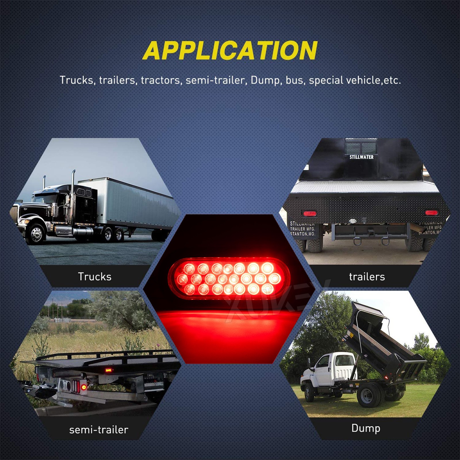 2x Oval Trailer Tail Light Indicator Stop Brake Rear Lamp Caravan Camper UTE UTV