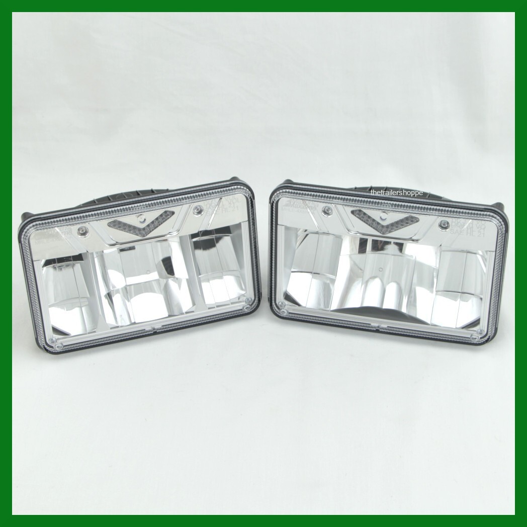 Maxxima 4″X 6″ Low & High Beam White LED Replacement Headlight -Set of 2