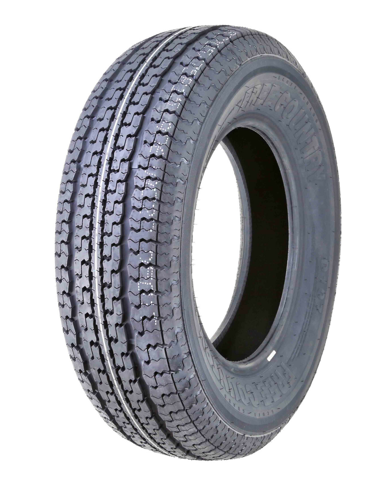 One FREE COUNTRY Premium Trailer Tire ST175/80R13 8 Ply LR D w/Scuff Guard