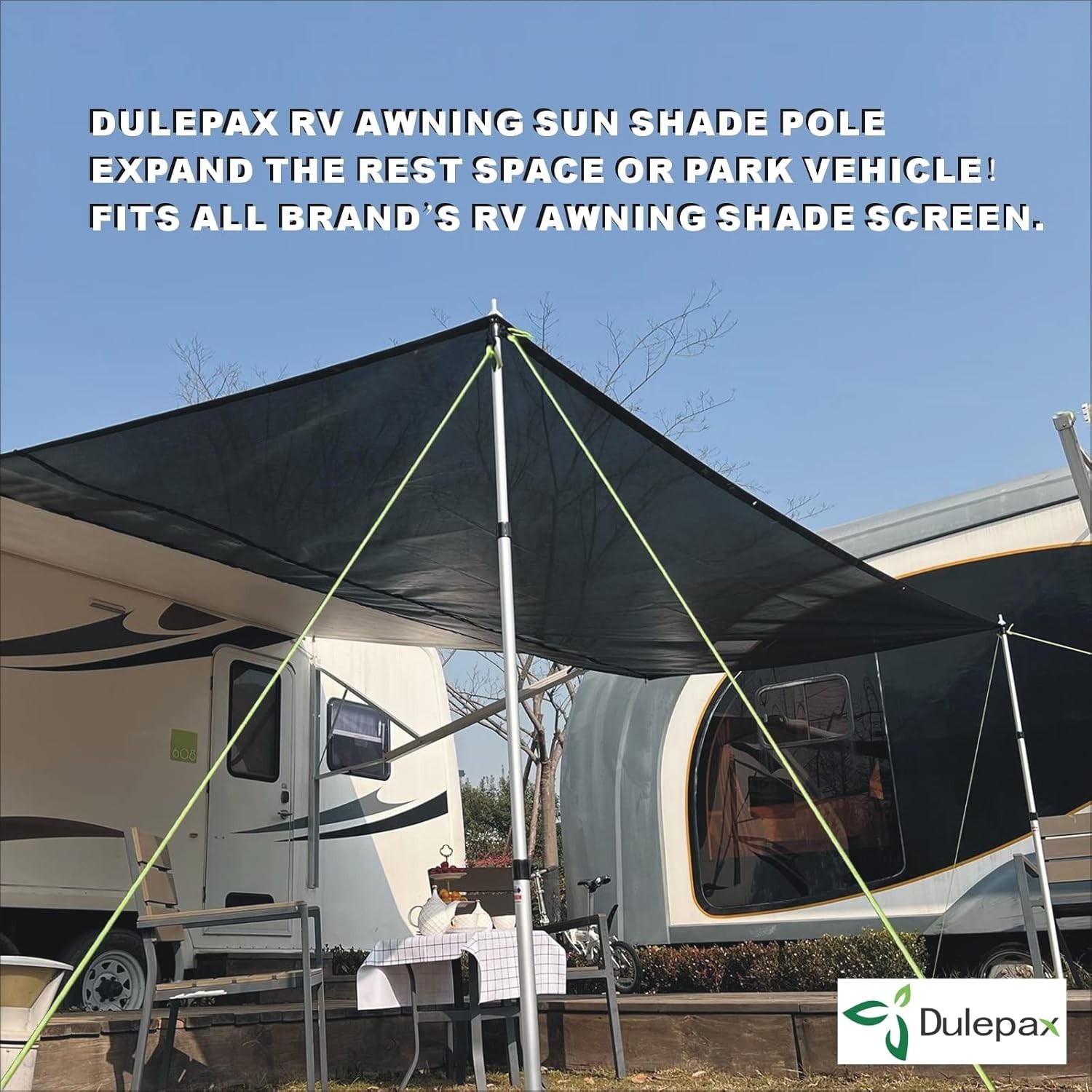 Lightweight and Portable RV Awning Shade Poles – Compact Storage Design