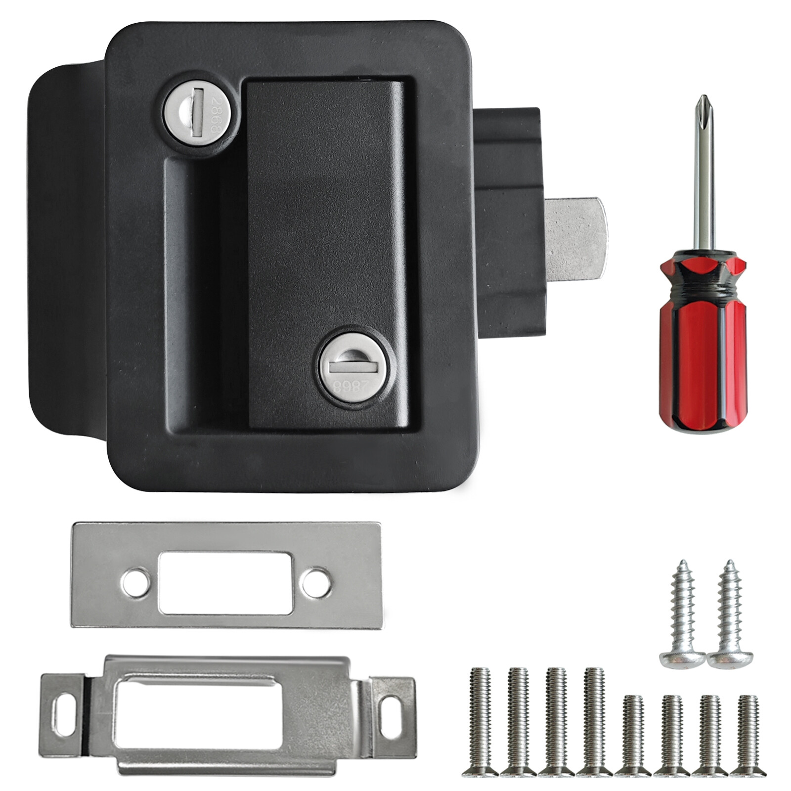 RV Paddle Entry Door Lock Latch Handle Deadbolt for Camper Travel Trailer Auto