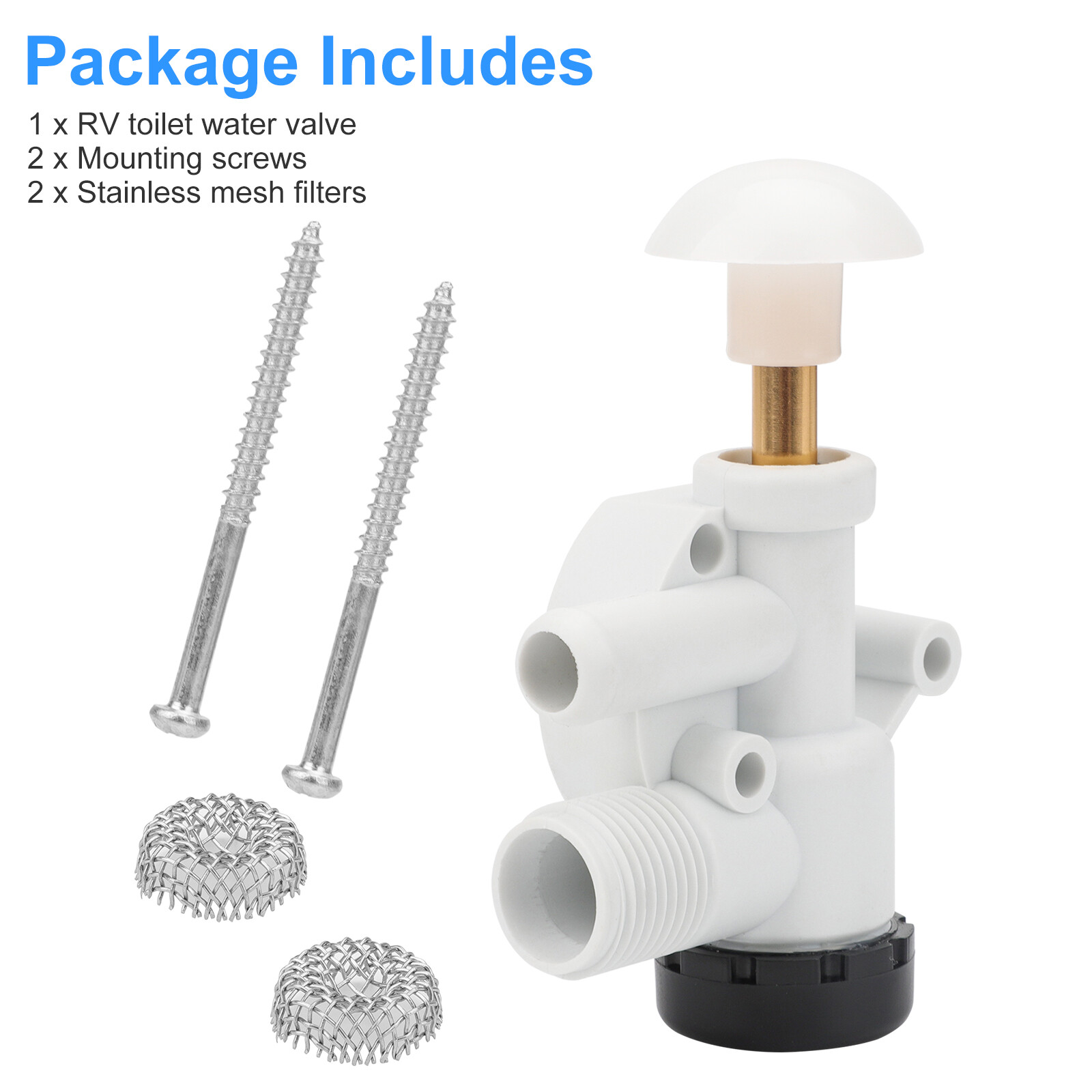 RV Water Valve Parts Upgraded Toilet Water Valve 385314349 For Dometic Sealand