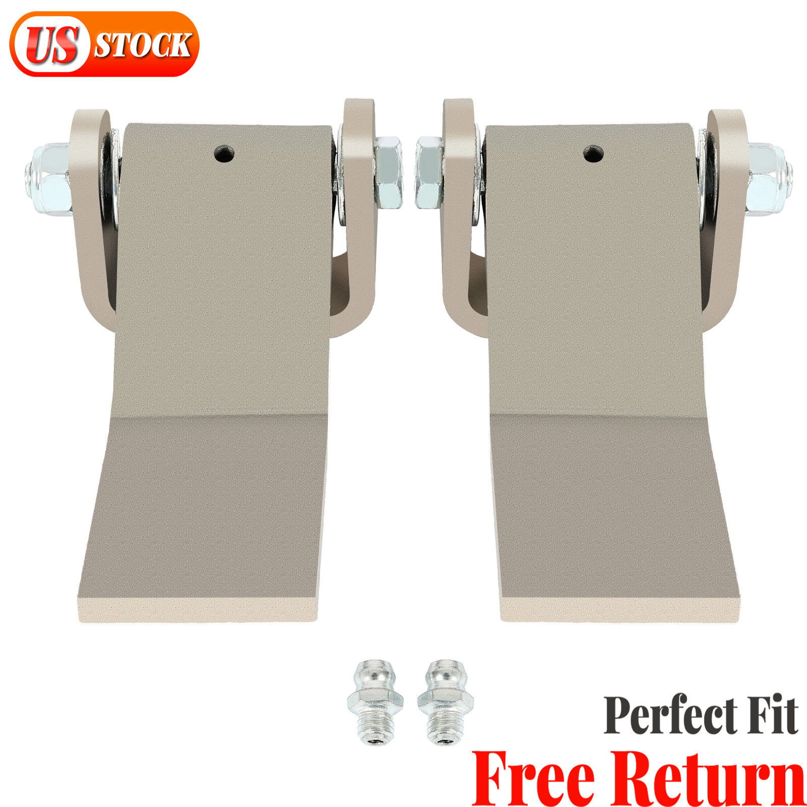 2 x Door Hinge Truck Dump Trailer Strap Style Greaseable Cargo Heavy Duty 7.125″