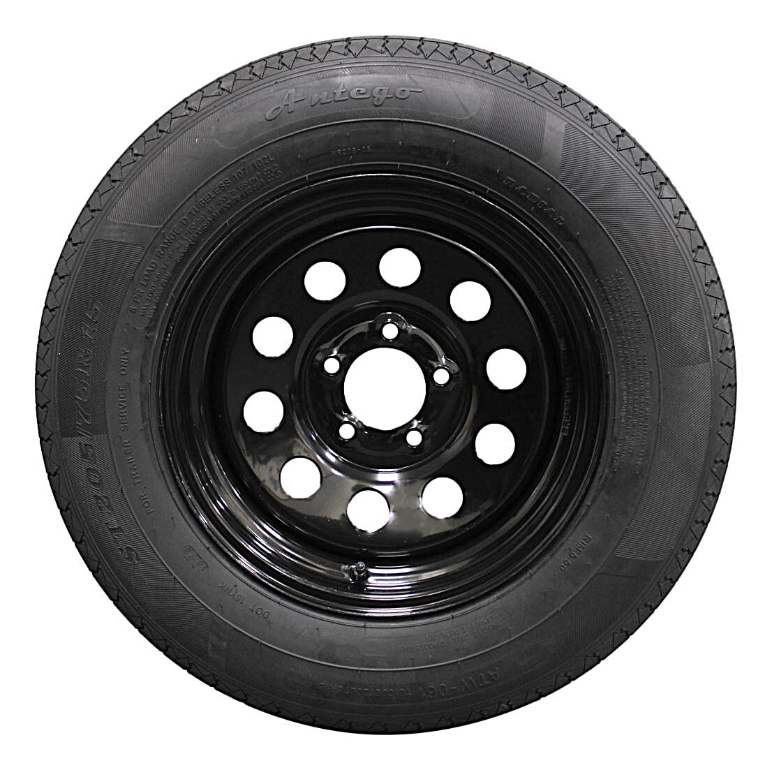 (Set of 2) Antego Tire and Wheel 205/75R15 Highway Terrain Trailer Tire & Wheel