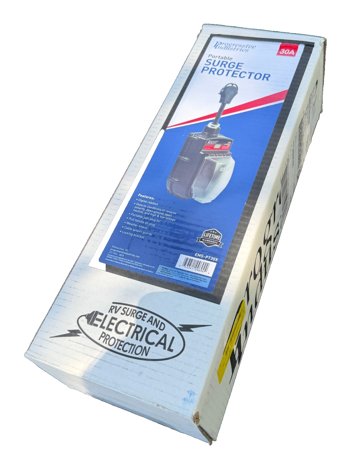 Progressive Industries Portable 30 Amp EMS RV Surge Protector SSP 30XL