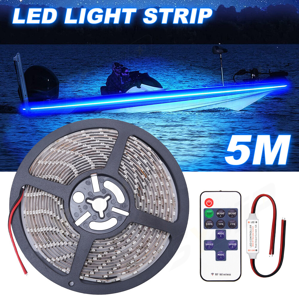 16.4FT LED Awning Strip Light Exterior Camping RV Caravan Boat Roof Wall Lamp 5M