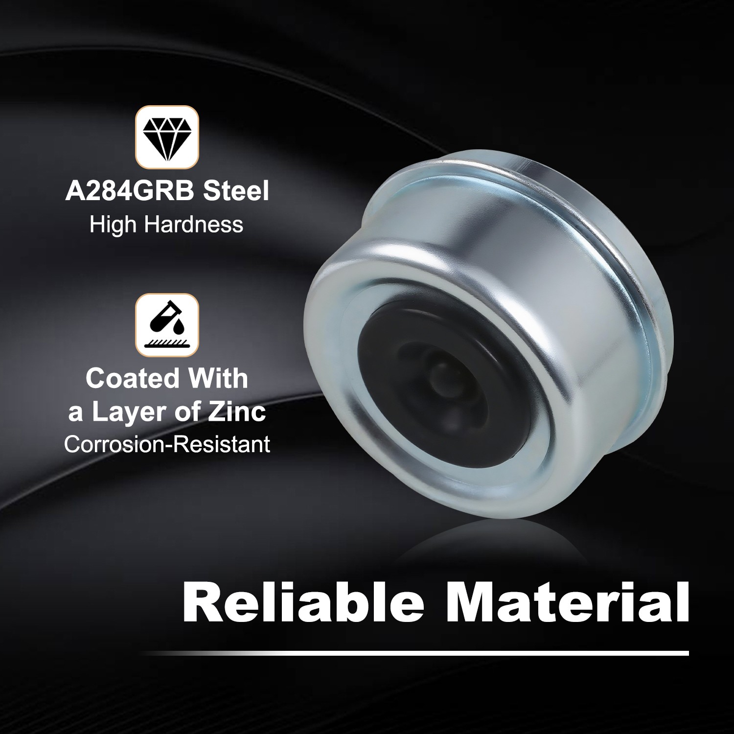 4x 2.44″ Trailer Axle Wheel Hub Bearing Dust Cap for Dexter EZ Lube 5200-6000 lb