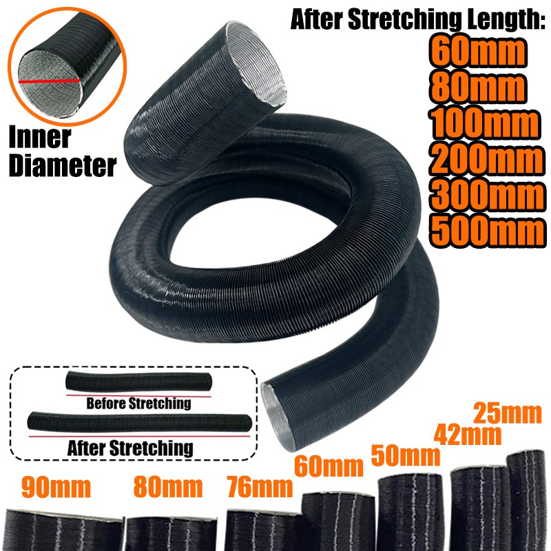 25/42/50/60/75/80/90mm Car Duct Ducting Pipe Hose Air Diesel Parking Heater Tube