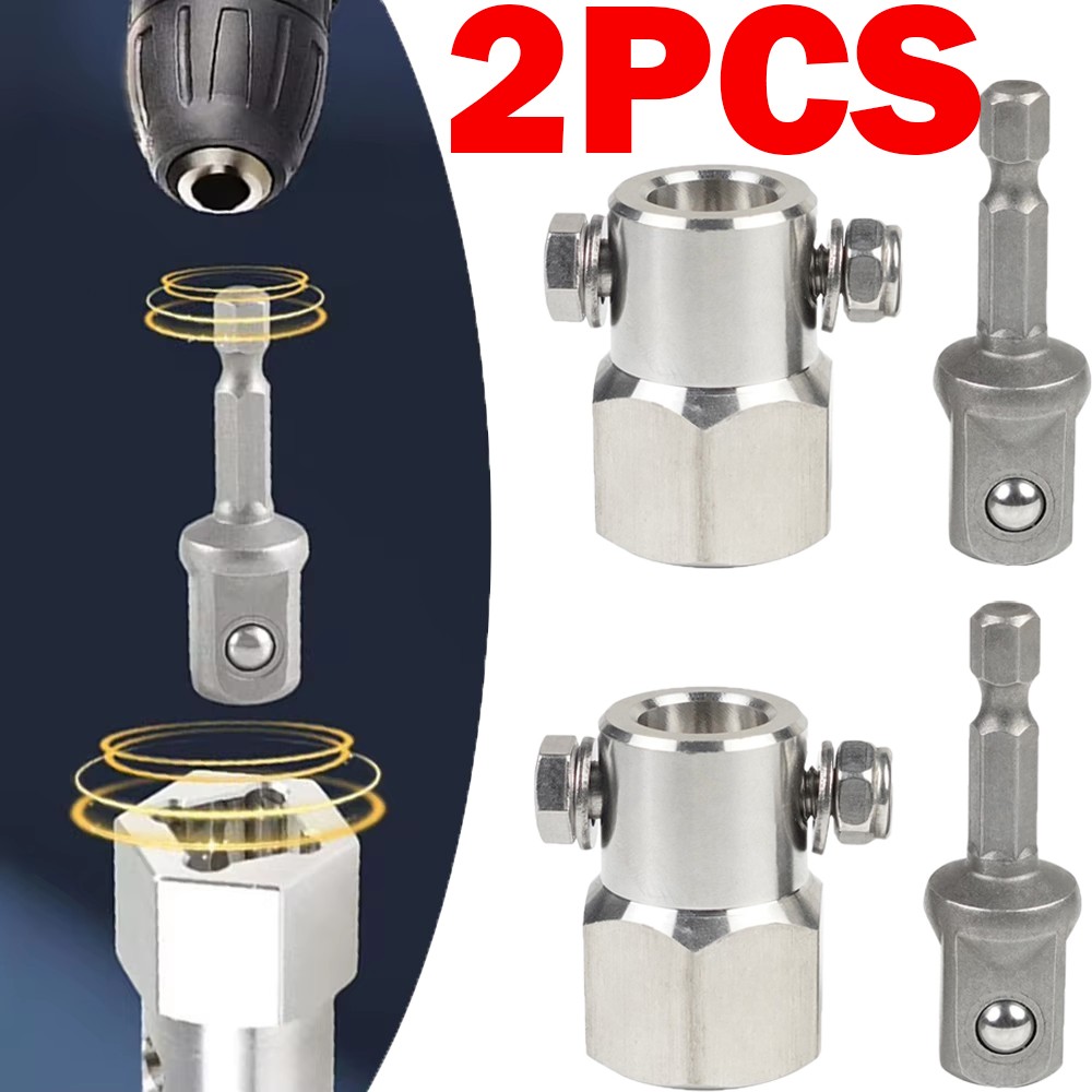 2Pack Trailer Jack Crank Handle Cordless Drill Adapter with 1/2 Inch Bit Kit