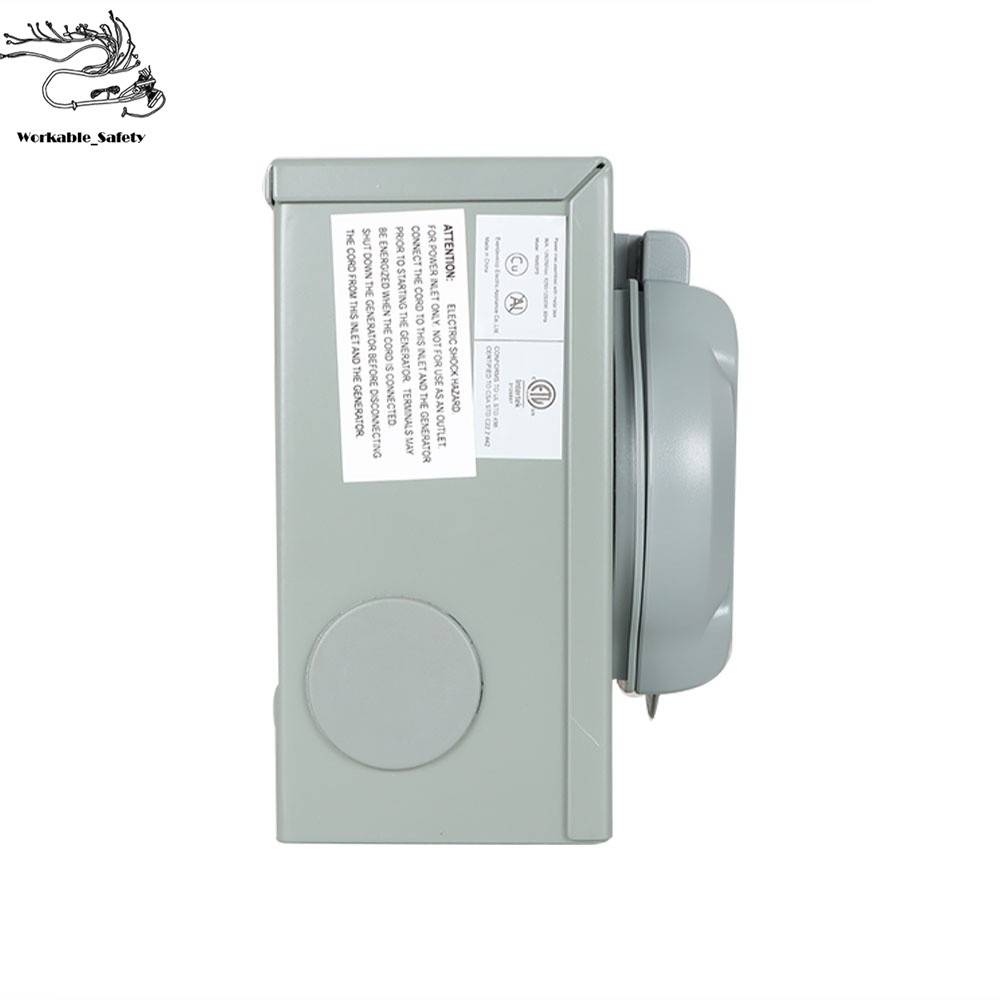 50A Generator Extension Cord with Power Inlet Box Kit 25 FT NEMA14-50P/SS2-50R
