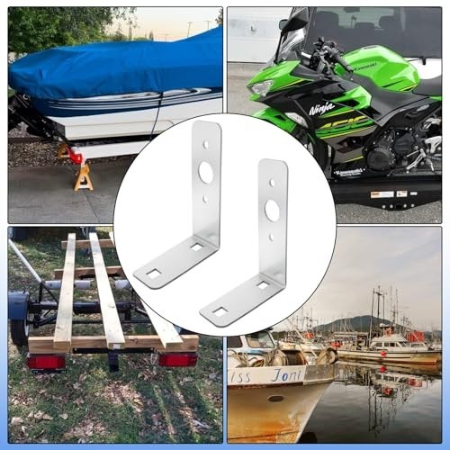 2 Pcs Trailer Light Brackets L Shape Tail Light Mounting Bracket Galvanized L