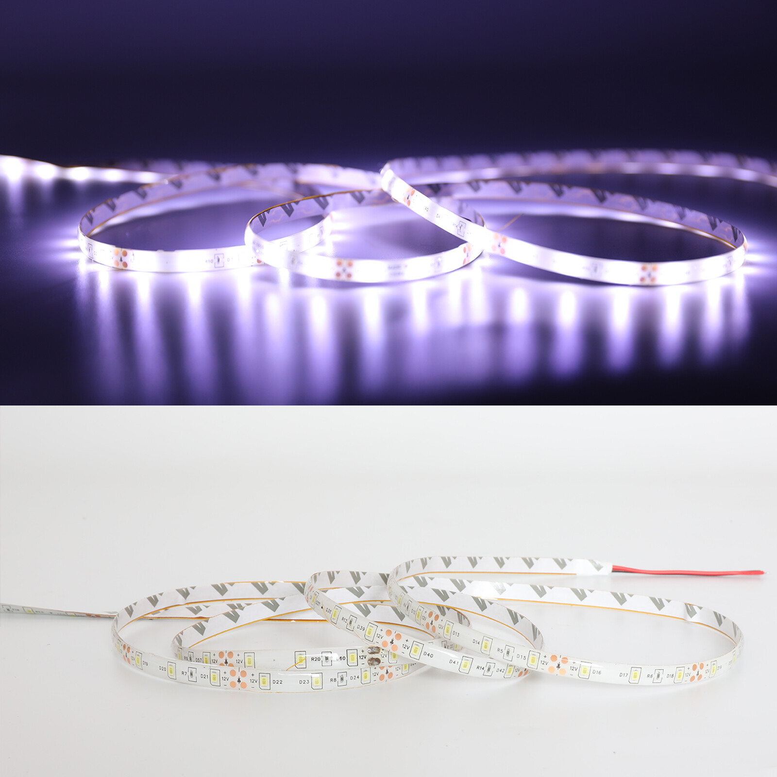 12V Interior 2835 LED Light Strip White Light Switch Enclosed Cargo Trailer RV