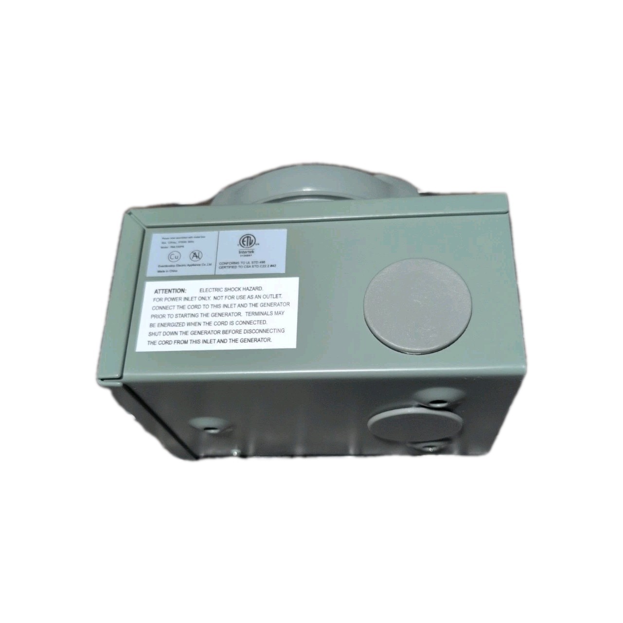 30A Power Inlet Box 7500W Generator Transfer Switch Weatherproof For Outdoor Use