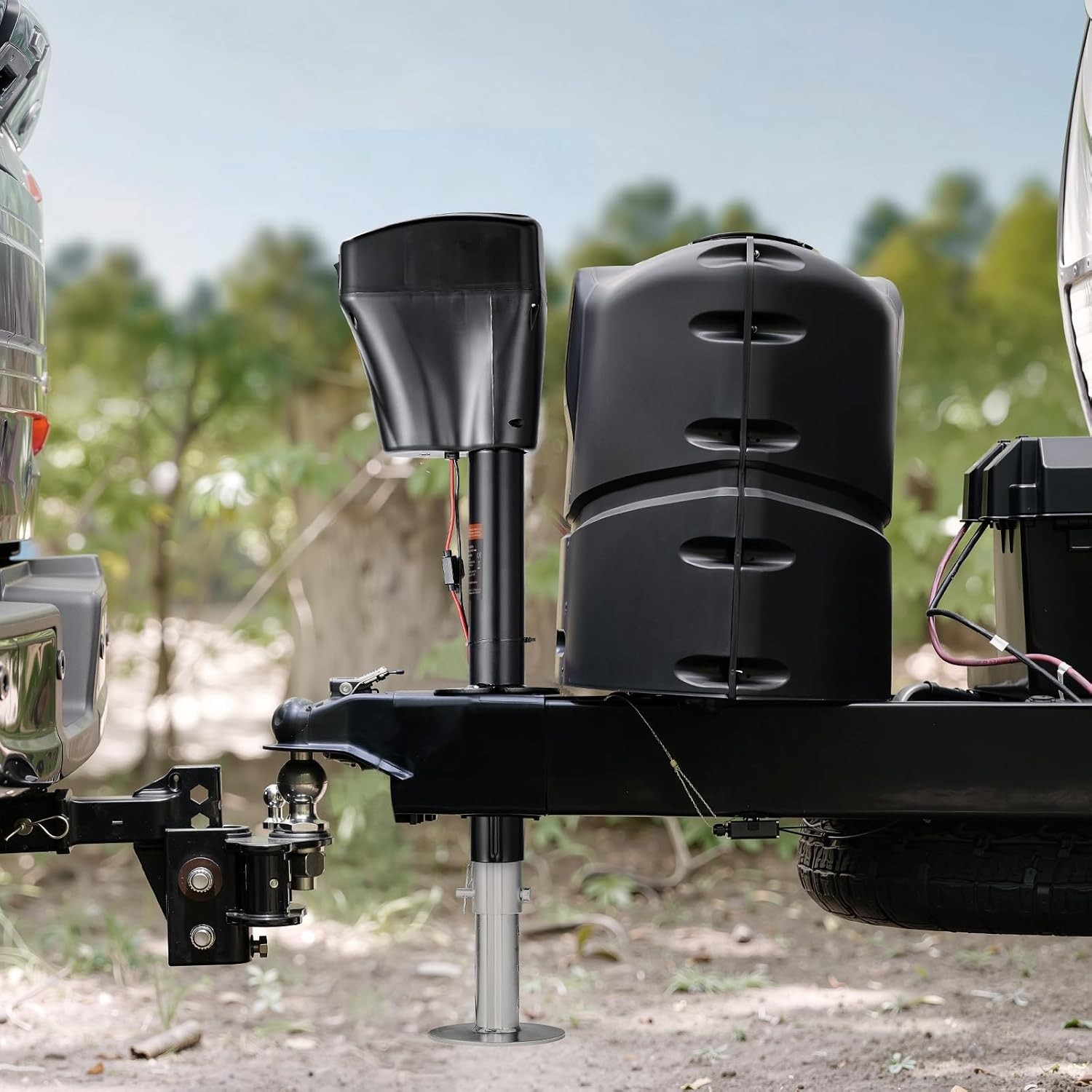Innovative Electric Trailer Jack 5000 lbs with Emergency Hand Crank & LED Light