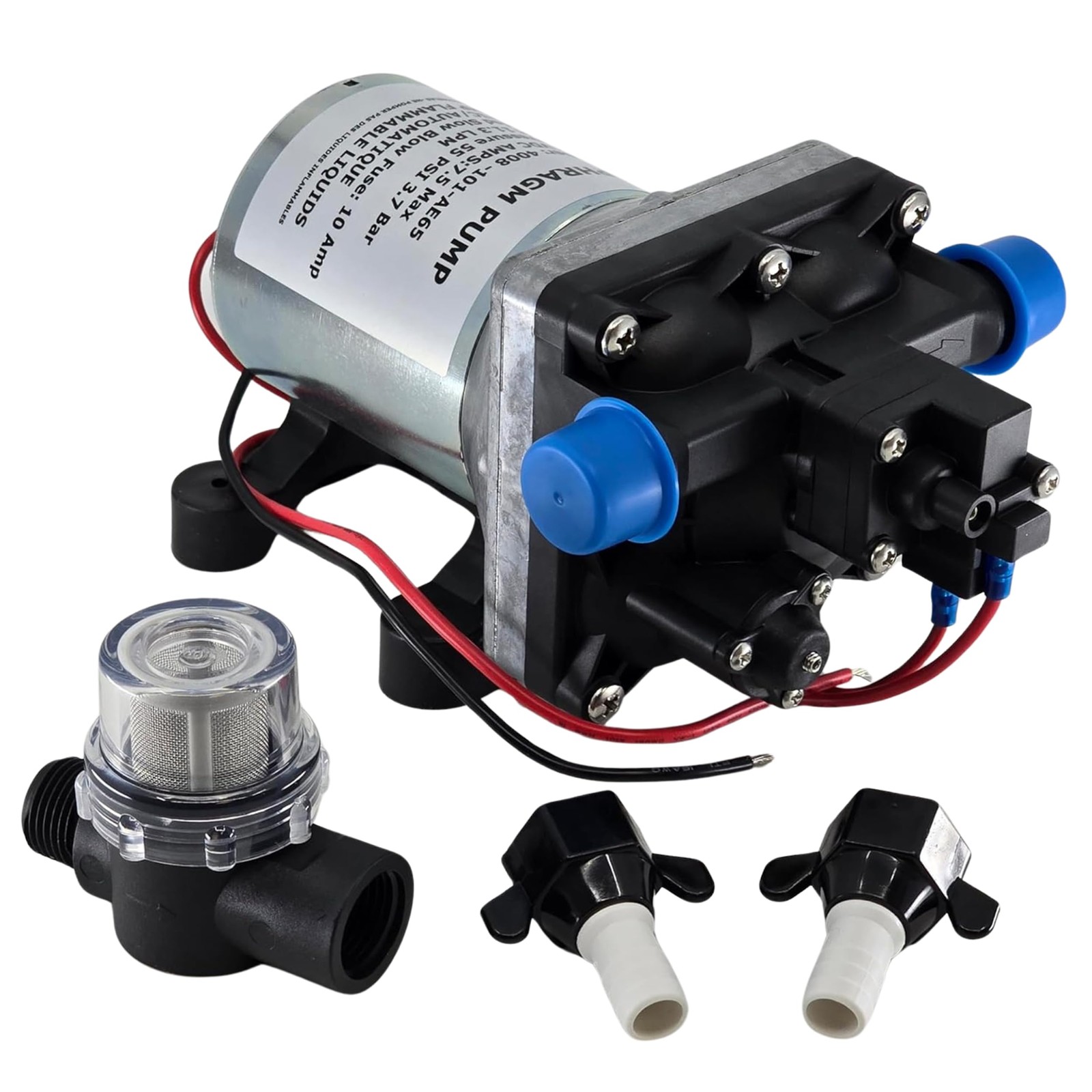 RV Water Pump 4008-101-A65/E65 | 3.0 GPM – 55 PSI | 12V Camper Pump…