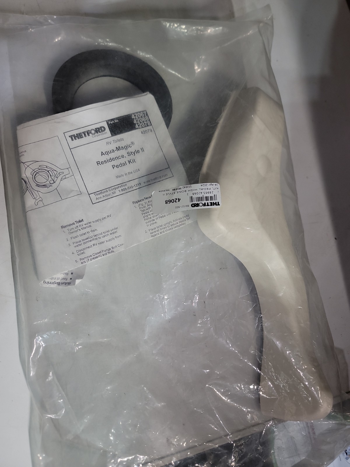 Thetford 42067 RV Aqua-Magic Style II Toilet Pedal High Kit – Bone color