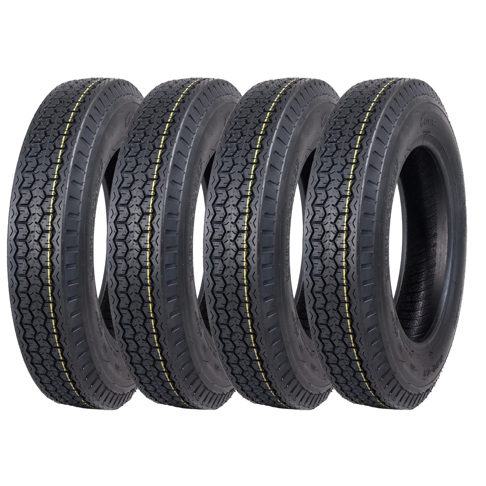 Set 4 4.80-12 Trailer Tires 4.80×12 4.8-12 4.8×12 Replacement 6Ply Load Range C