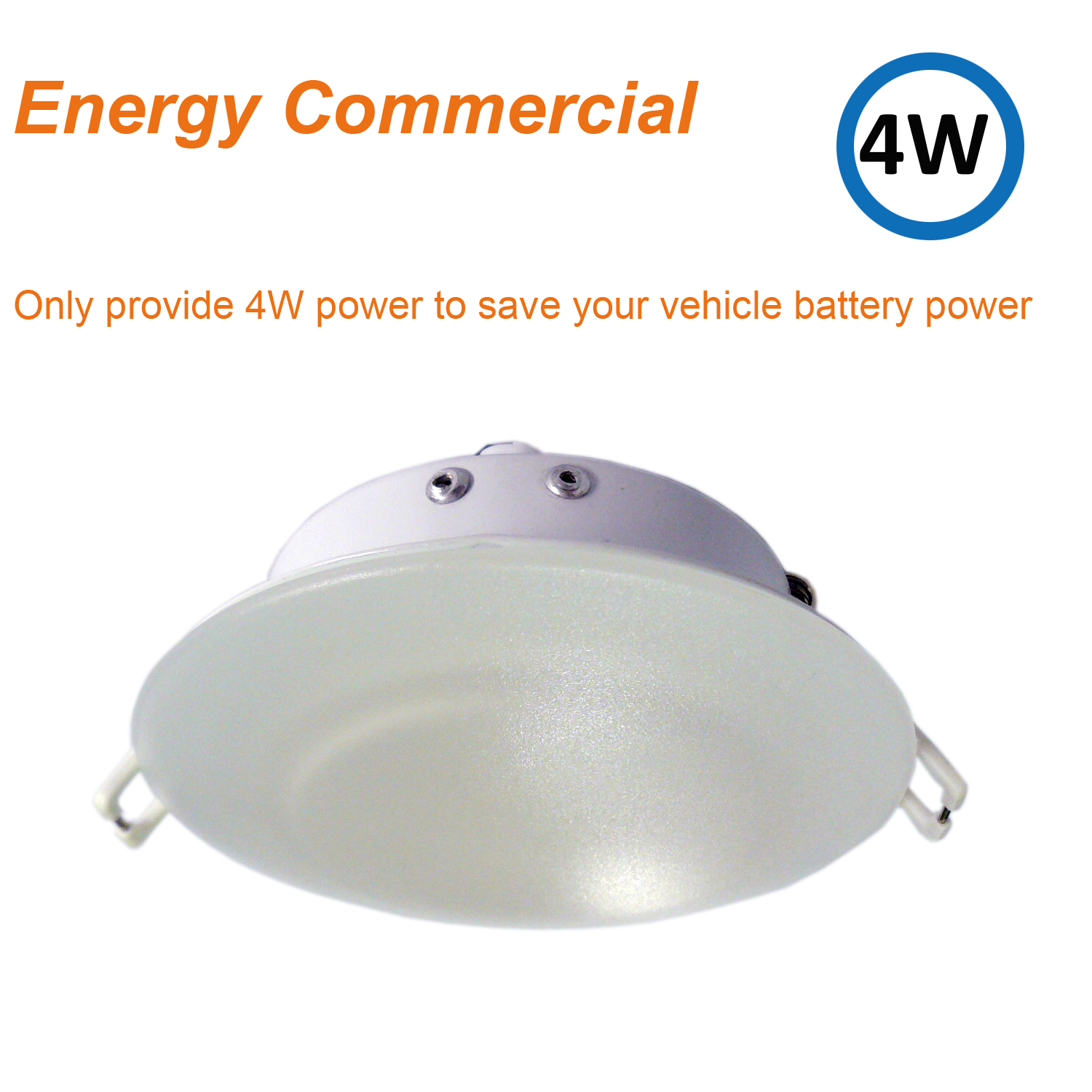 Facon 6pcs RV LED 4.5inch 12V Recessed Interior Ceiling Down Lighting Fixture