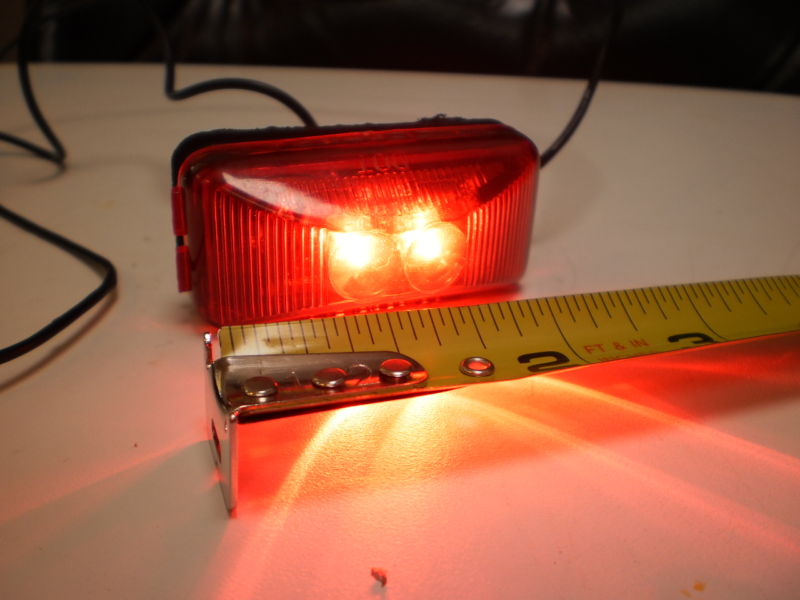 2 – Jammy 1.25 x 2.50 LED Sealed Clearance Marker Lights Red Stud Mount Trailer