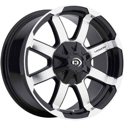 Vision 413 Valor 16×6.5 5×160 +45mm Black/Machined Wheel Rim 16″ Inch