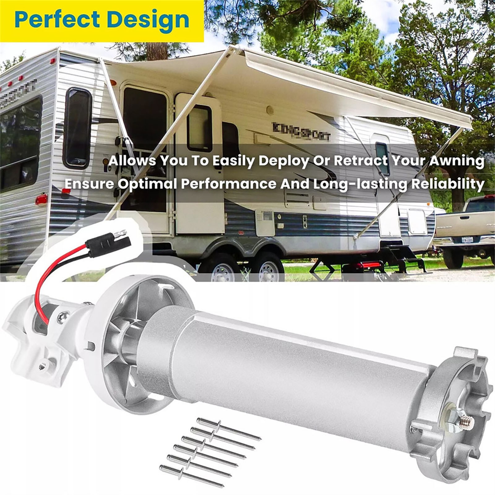 1 PC Power Awning Motor RV Torsion Assembly For Dometic A & E 9100 Series