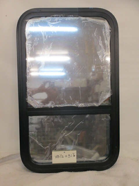 RV window SASH vertical opener 18 1/2 x 31 1/8 mirror glass +screen CM180-180E