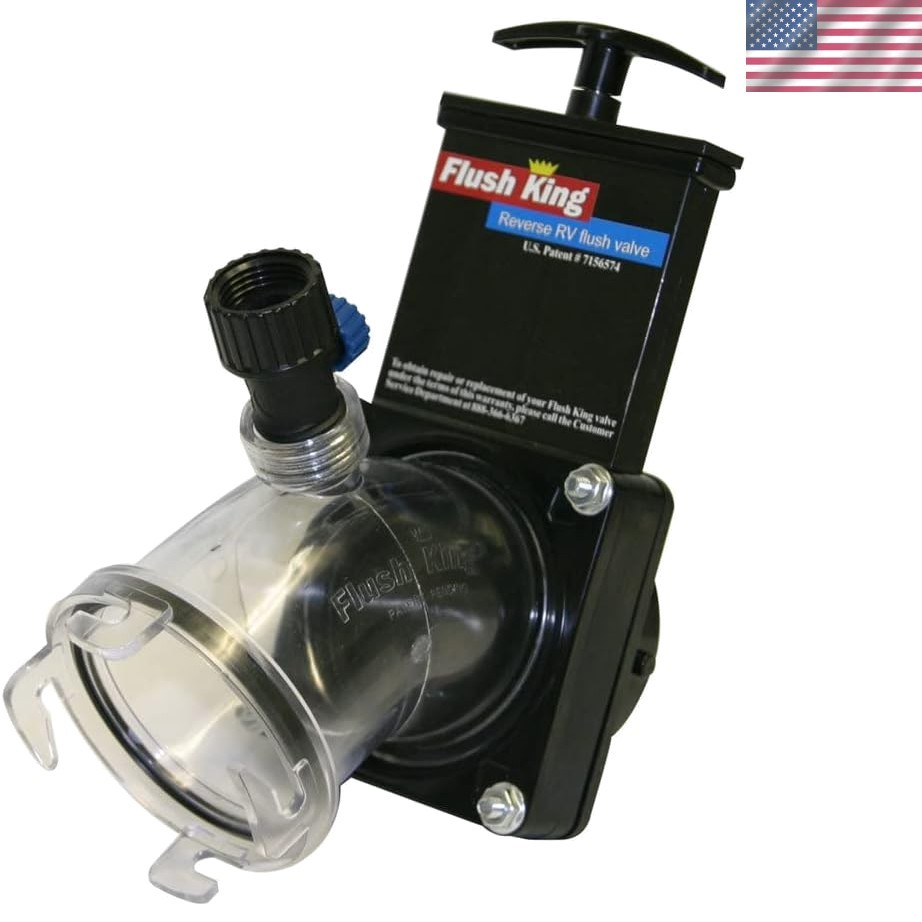 Compact 45-Degree Flush Valve with Leak-Proof Design for RVs and Trailers