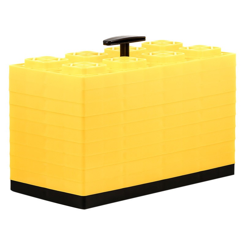 Camco 44515 FasTen Yellow Leveling Blocks w T-Handle 10 Pieces