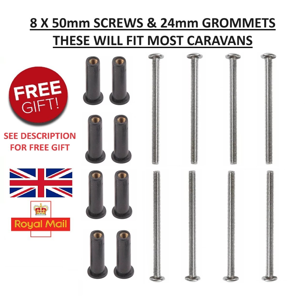 Buccaneer Rear Left & Right Light/lamp repair fixing screws for Caravan Body