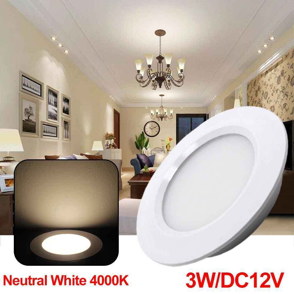 1-10x 12V Marine Ceiling Dome Light RV Camper Boat Caravan LED Interior Light 3W
