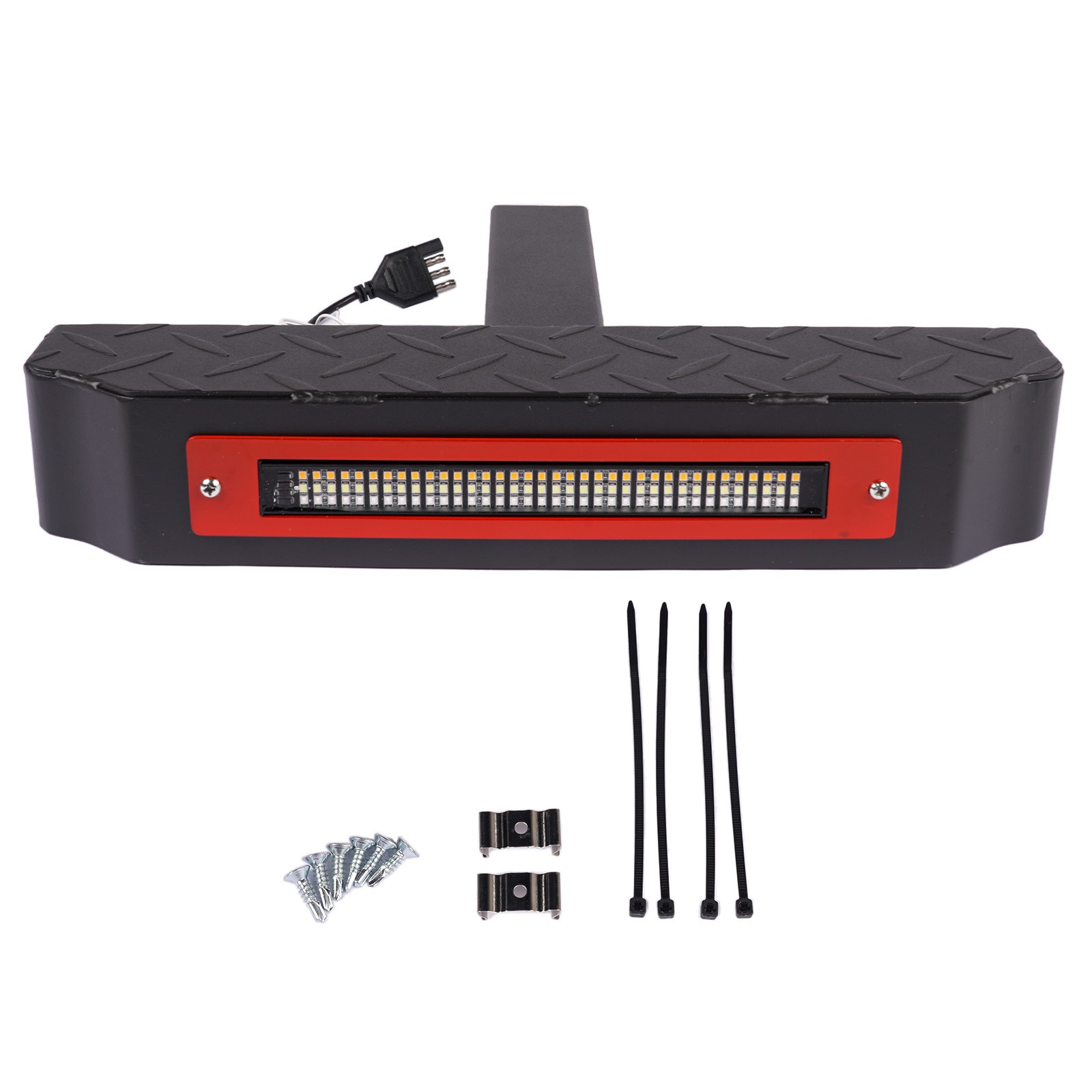 For 2″ Receiver Hitch Step with Light 108 LED Lighting (6 Mode) 700lbs Steel Bar