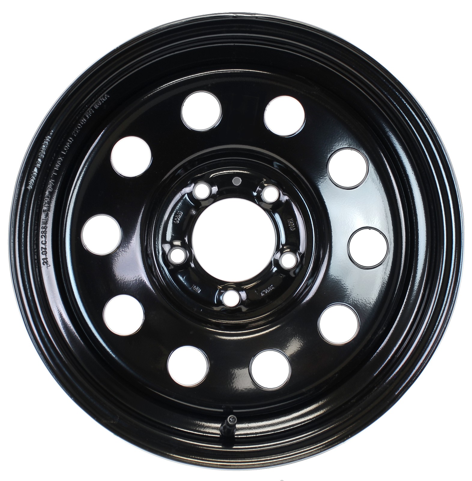 2-Pack Black Trailer Wheel Rim 15×5 15 Inch Modular Style 5 Lug On 4.5 Center