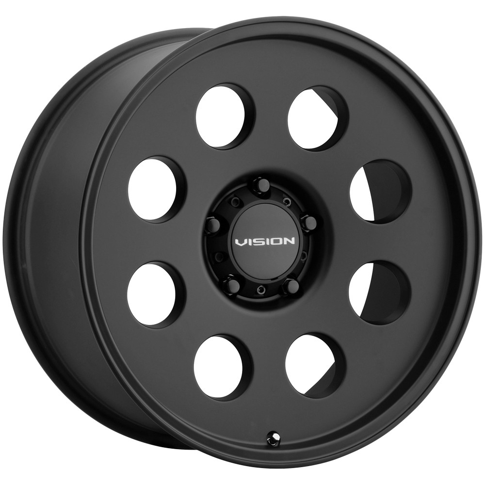 Vision 56VT Midway Trailer 15×6 5×4.5″ +0mm Satin Black Wheel Rim 15″ Inch